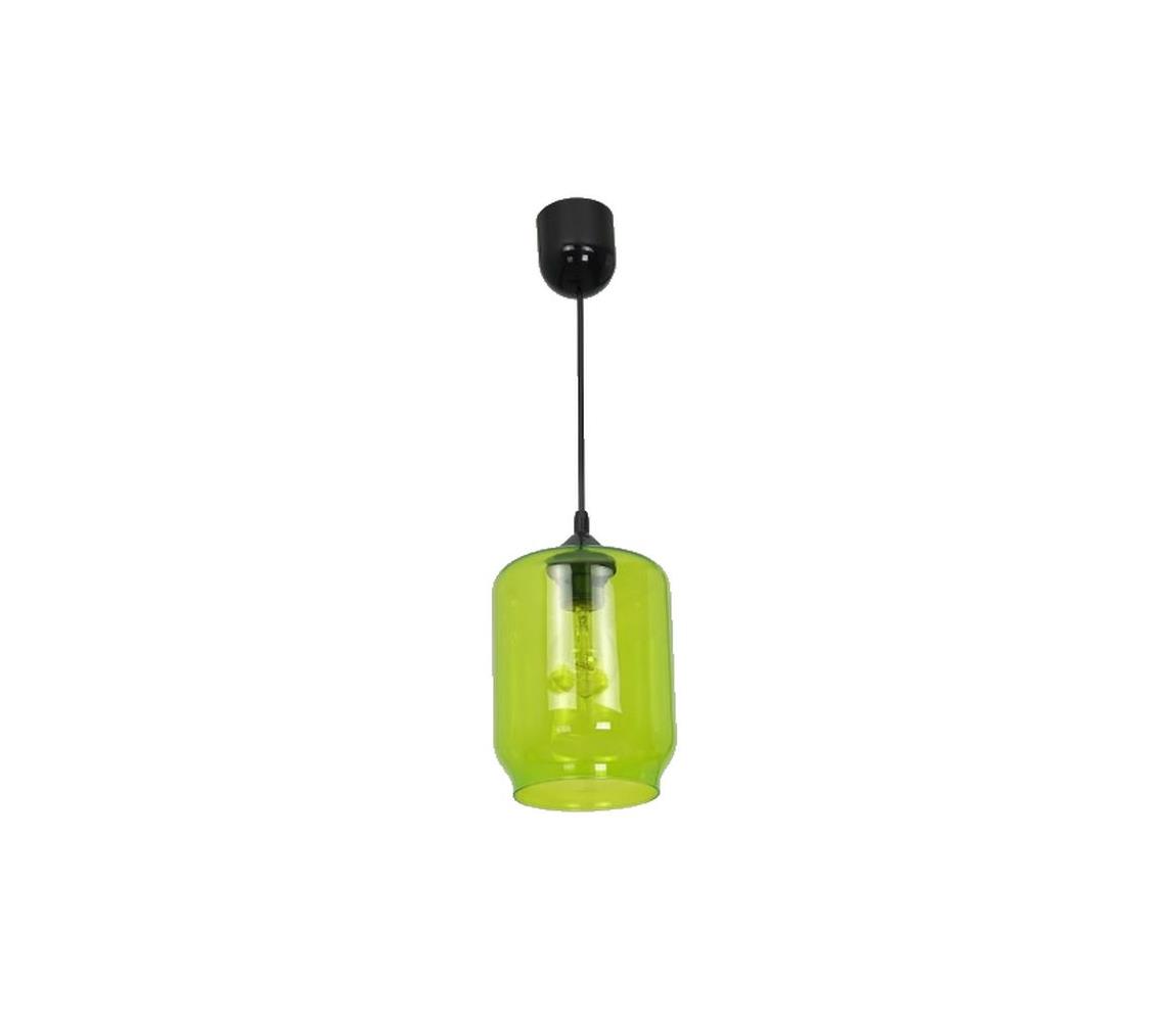 Żyrandol na lince ELIAS 1xE27/60W/230V zielony