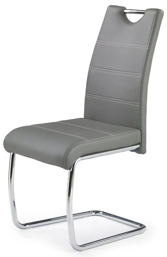 Stylowe popielate nowoczesne metalowe krzesło S6-D58