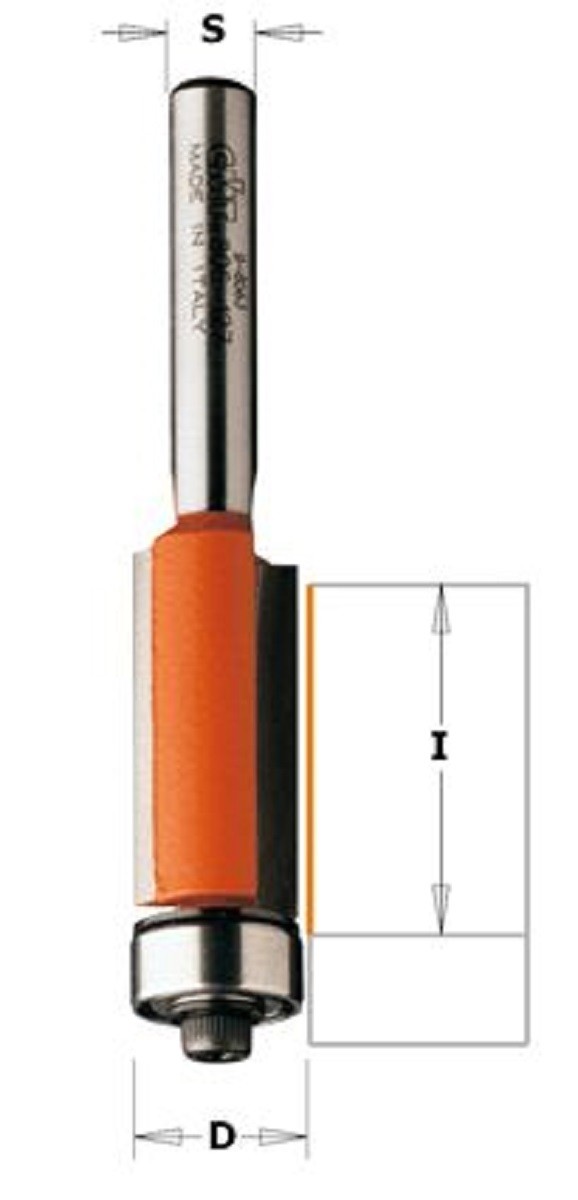 CMT Frezy z łożyskiem do przycinania płaskich powierzchni trzpień-6mm ;D-12,7 :I (706.128.11)