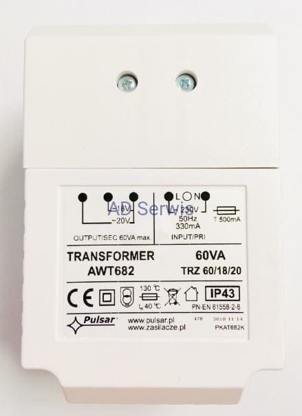 Transformator 60VA AWT682, TRZ 60VA/18V/20V