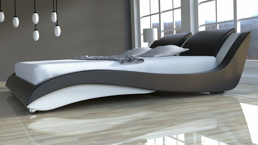 Łóżko do sypialni Stilo-2 Lux Slim 180x200 - skóra naturalna