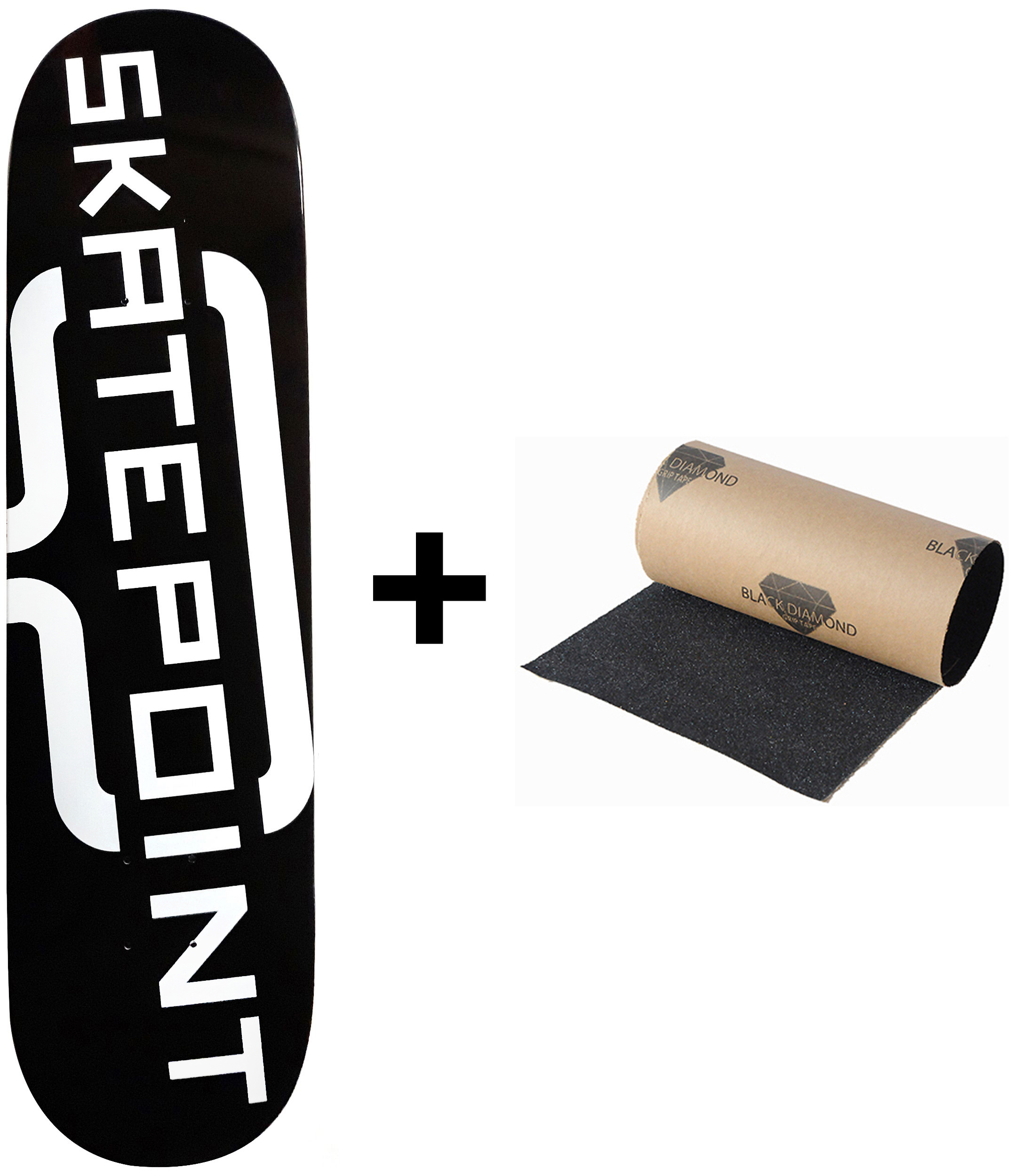 deck SKATE POINT SIGNATURE DECK HIGH CONCAVE Black + GRIPTAPE