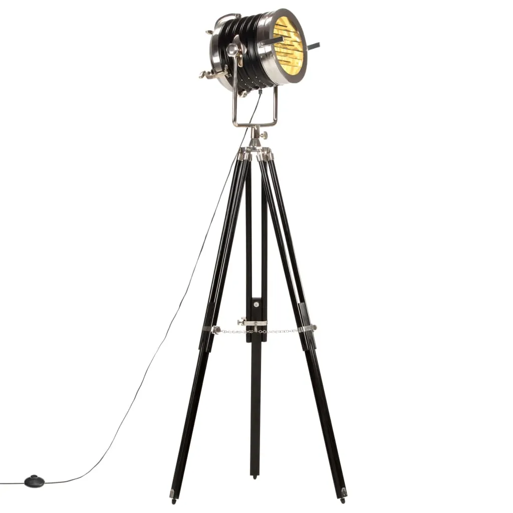 Czarna retro lampa podłogowa regulowana R4-A64