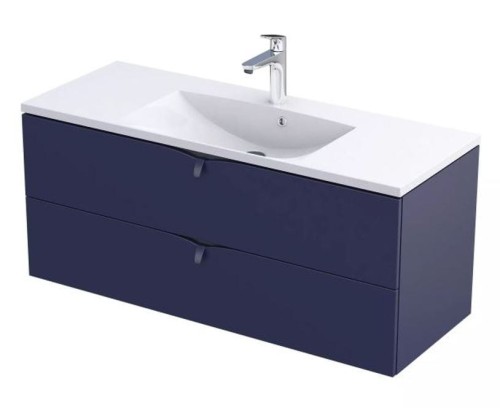 Oristo Szafka wisząca podumywalkowa SIENA 120 cm, GRANATOWY MAT OR45-SD2S-120-14