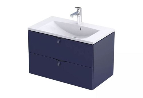 Oristo Szafka wisząca podumywalkowa SIENA 80 cm, GRANATOWY MAT OR45-SD2S-80-14