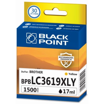 BlackPoint Tusz zgodny z Brother LC1619XLY Żółty produkcji Black Point 1500 stron BPBLC3619XLY