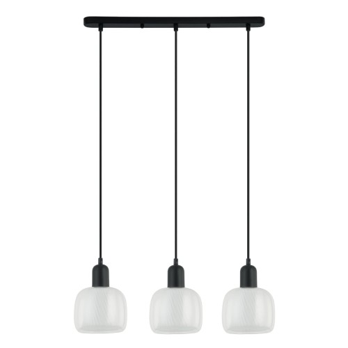 Italux Lamezia lampa wisząca 3-punktowa czarna/antyczny brąz PND-67594-3-BRO+CL PND-67594-3-BRO+CL