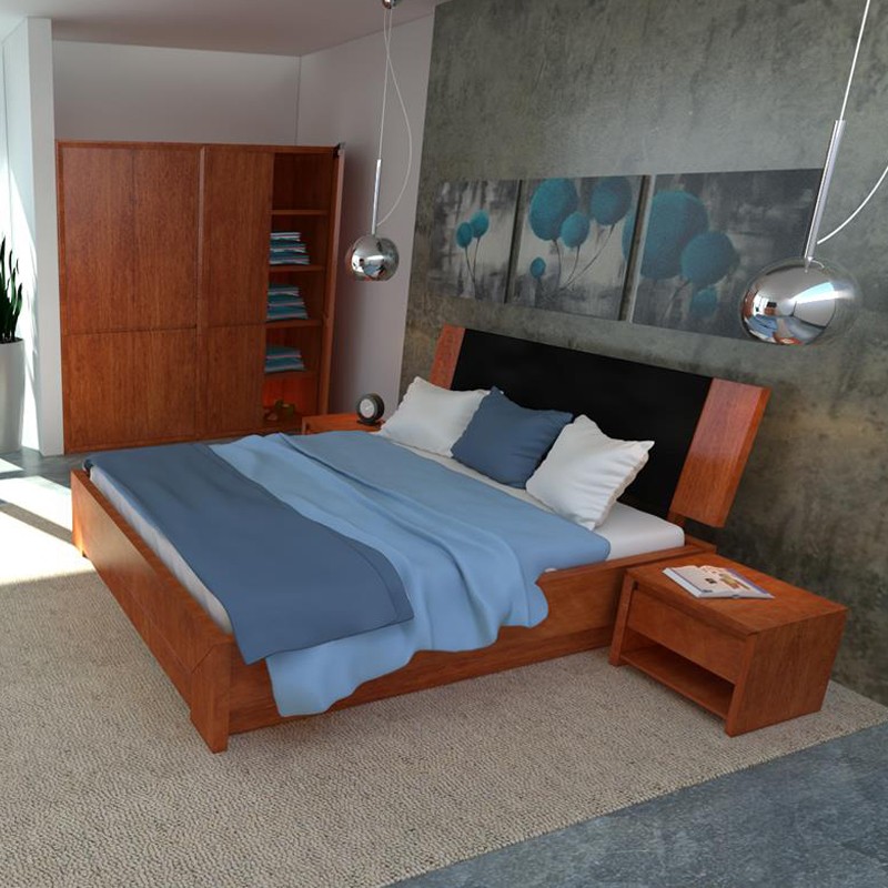 Ekodom Łóżko drewniane Gotland Plus Rozmiar 180x200 Kolor wybarwienia Orzech