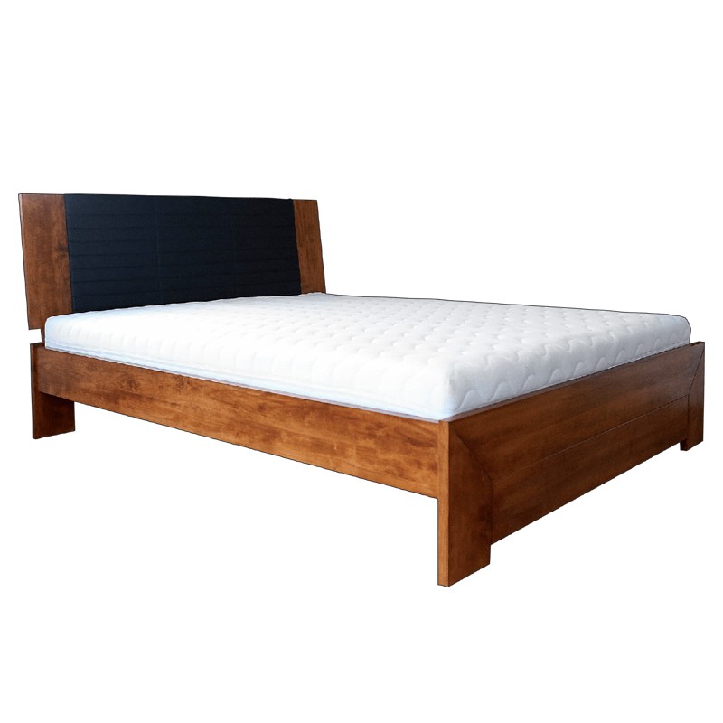 Ekodom Łóżko drewniane Gotland Rozmiar 160x200 Szuflada 2/3 długości łóżka Kolor wybarwienia Ciemny Orzech