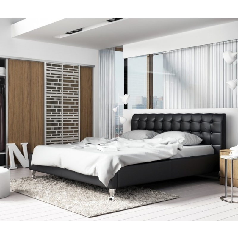 New Design Łóżko MADISON LUX tapicerowane Rozmiar 200x200 Tkanina Grupa I Pojemnik Bez pojemnika