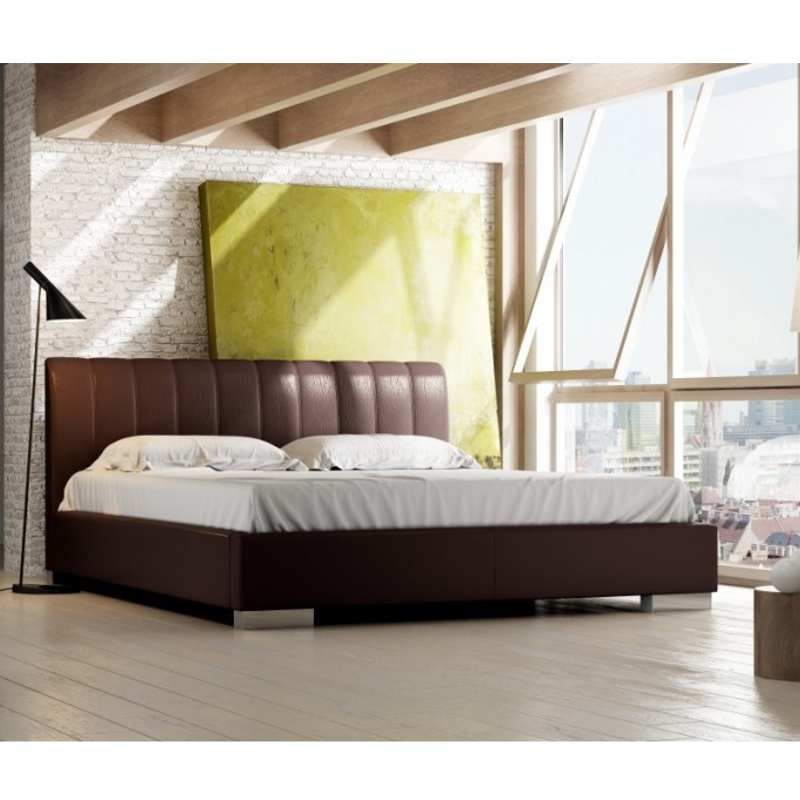 New Design Łóżko NAOMI LUX tapicerowane Rozmiar 140x200 Pojemnik Z pojemnikiem Tkanina Grupa IV