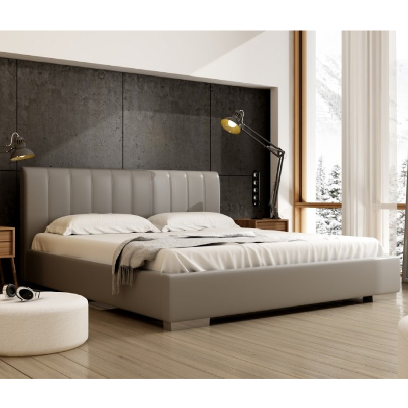 New Design Łóżko NAOMI tapicerowane Rozmiar 200x200 Tkanina Grupa II Pojemnik Z pojemnikiem