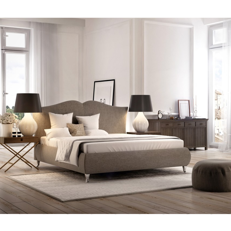 New Design Łóżko MILANO tapicerowane Rozmiar 160x200 Tkanina Grupa II Pojemnik Bez pojemnika Nogi Prestige 2