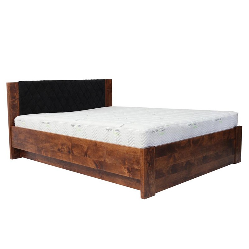 Łóżko MALMO PLUS EKODOM drewniane : Rozmiar - 180x200, Kolor wybarwienia - Ciemny Orzech I Darmowa dostawa I Raty