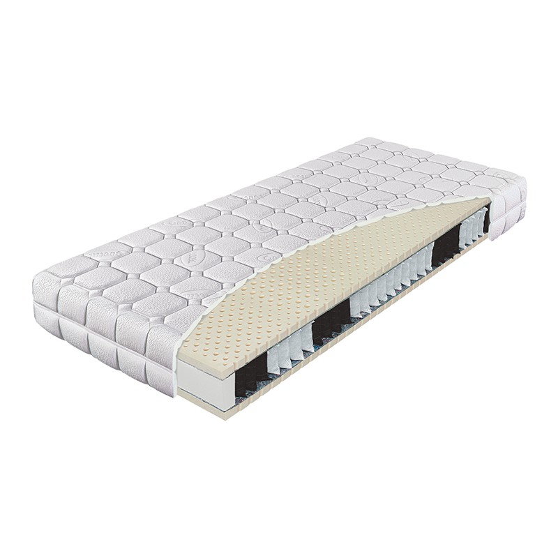 Materac PRIMATOR BIO-EX ROYAL MATERASSO kieszeniowo-lateksowy : Rozmiar - 200x200, Twardość - H2, Pokrowce Materasso - Lyocell I Darmowa dostawa I Raty