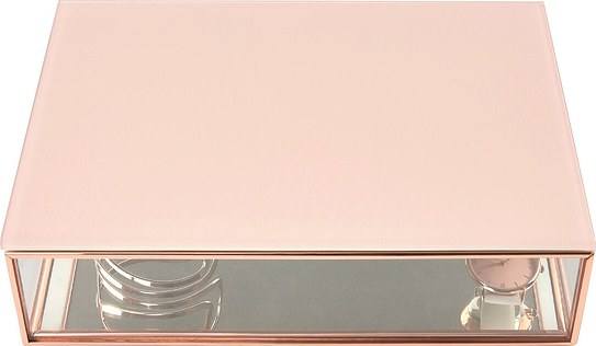 Szkatułka na biżuterię Stackers duże różowa szklana