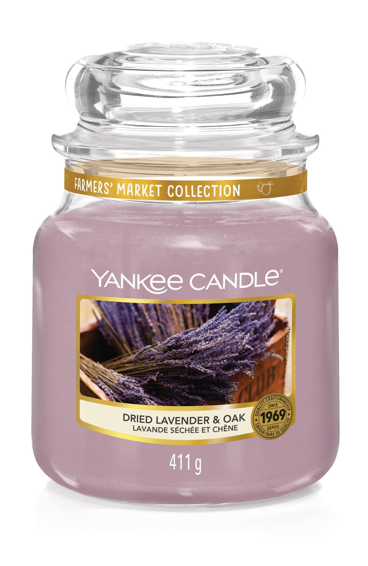 Yankee Candle Dried Lavender & Oak słoik średni 411g 1623468E