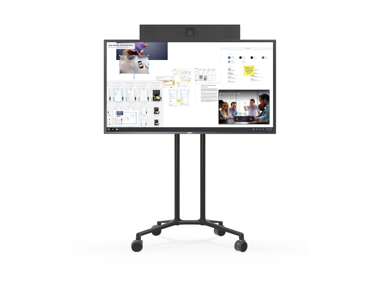 NEC All-in-One Mobile Huddle Solution