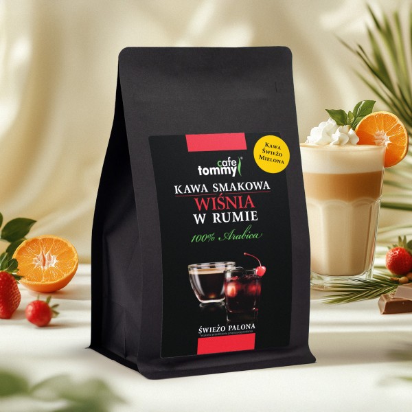 Tommy Cafe Kawa smakowa Wiśnia w Rumie mielona KSWR150M