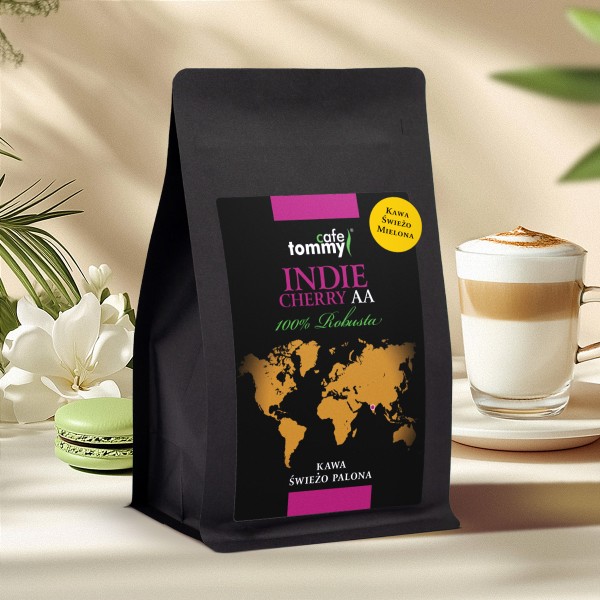 Kawa India Cherry AA Robusta mielona
