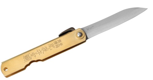 Nóż kieszonkowy Shirogami Higonokami Sasaha Brass 79 mm