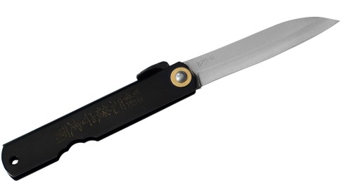 Nóż kieszonkowy Shirogami Higonokami Sasaha Black 79 mm