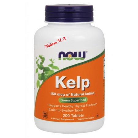Now Foods Kelp 150mcg 200kaps vege Jod - suplement diety USA