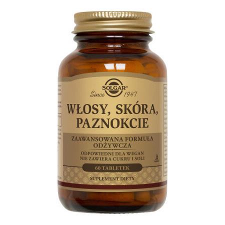 Solgar Włosy, Skóra, Paznokcie 60 Tabletek