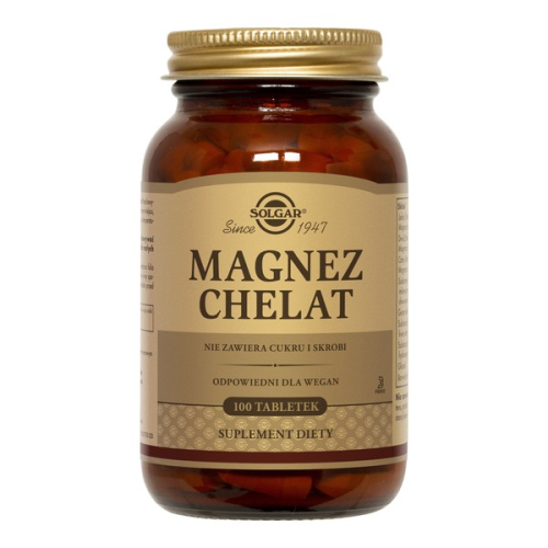 Solgar Magnez Chelat, tabletki, 100 szt.