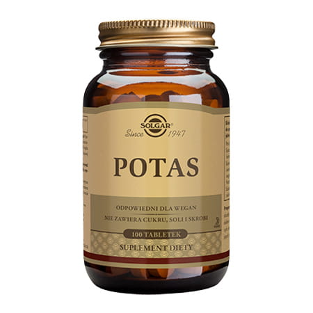 Solgar POTAS (glukonian potasu) 100 szt.