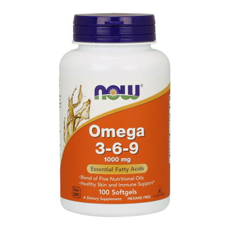 Now Foods OMEGA 3-6-9 1000mg 100 veg. kaps. - suplement diety USA