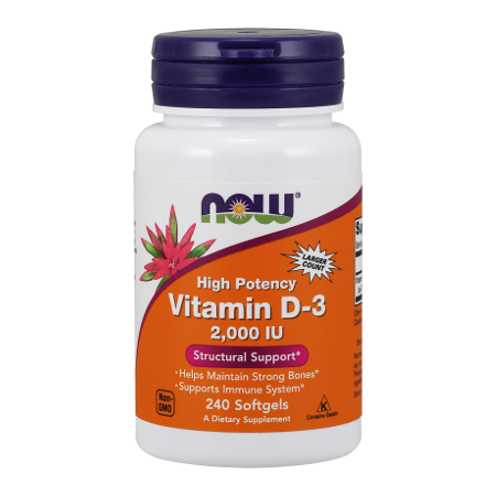 Now Foods NOW High Potency Vitamin D-3 2,000 IU 240caps
