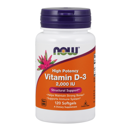 Now Foods Witamina D-3 2.000 IU 120 softgels - suplement diety USA