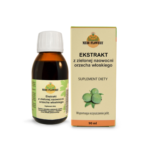 MEDI-FLOWERY Ekstrakt z zielonej naowocni orzecha włoskiego 90ml MEDI-FLOWERY 21MEDEKSZI