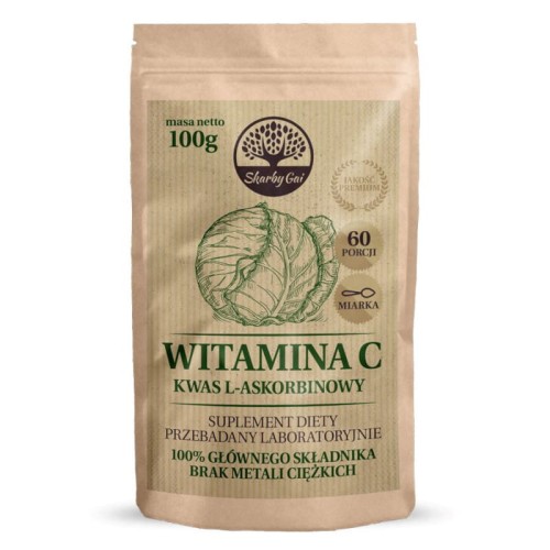 SkarbyGai Witamina C z kapusty kwas L-Askorbinowy 100g