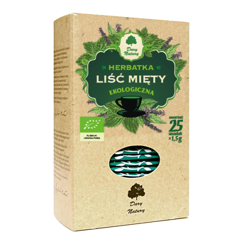 Dary Natury herbatki BIO HERBATKA LIŚĆ MIĘTY BIO (25 x 1,5 g) 37,5 g - 5902741005922
