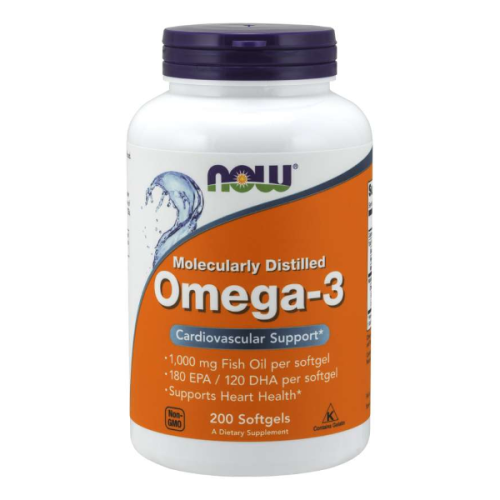 Now Foods OMEGA-3 1000mg 200kaps vege EPA DHA - suplement diety USA