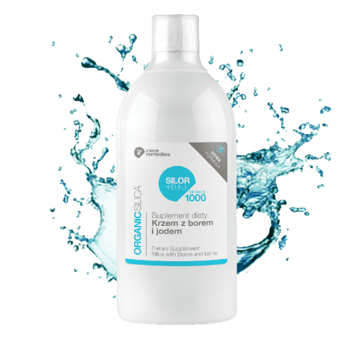 Invex Remedies SILOR+B+J - Krzem, Bor, Jod- Odkwasza organizm, wzmacnia kości, wspomaga hormony tarczycy 300ml