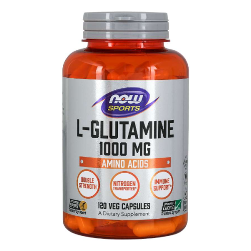 Now Foods, L-glutaminowy, Double Strength, 1000 MG, 120 kapsułek 733739000941