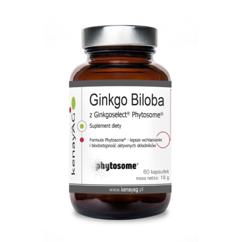 Kenay Ginkgo Biloba z Ginkgoselect Phytosome (60 kapsułek) - Kenay AG 01AC-7200C