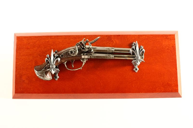 denix replika dwulufowy pistolet na tablo model 1308+TM+11G
