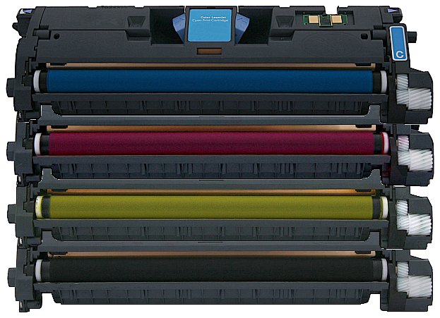 Komplet tonerów zamienników DT1500KPLH do HP Color LaserJet 1500 2500, pasuje zamiast HP C9700A C9701A C9703A C9702A 121A CMYK, 5000/4000 stron