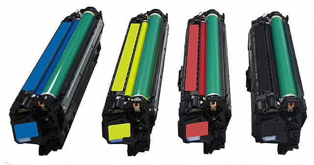 Komplet tonerów zamienników DT5220KPLH do HP Color LaserJet CP-5220 CP-5225 CP-5225d CP-5225n CP-5225dn, pasuje zamiast HP CE740A CE741A CE742A CE743A 307A CMYK, 7000/7300 stron