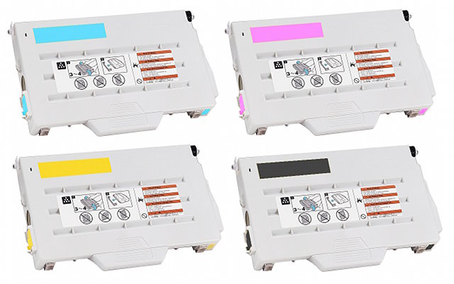 Komplet tonerów zamienników DT720KPLL do Lexmark C720 X720, pasuje zamiast Lexmark 15W0903 BK C M Y CMYK, 12000/7200 stron