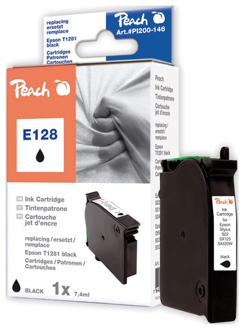 Tusz zamiennik Peach black, kompatybilny z T128, T1281