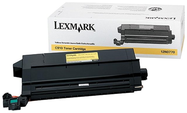 Oryginał Kaseta z tonerem Lexmark 12N0770 7366974 do Lexmark C-910 C-912 X-912 | 14 000 str. | yellow