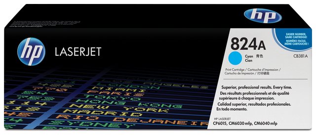Oryginał Toner HP do Color LaserJet CP6015 CM6030 CM6040 |  cyan, pudełko zastępcze, oryginalny airbag/folia