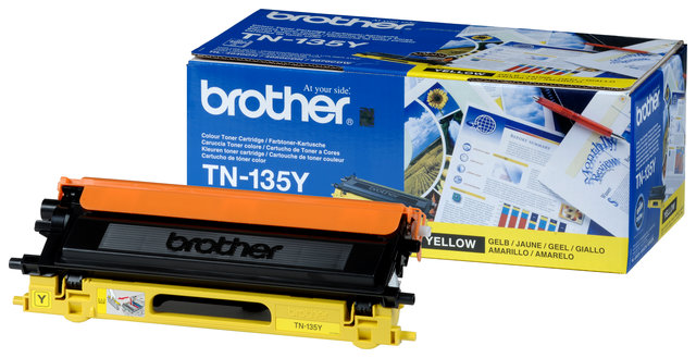 Oryginał Toner Brother TN135Y do Brother HL-4040/4070/DCP9040/9045/MFC9440/9840 | 4 000 str.| yellow