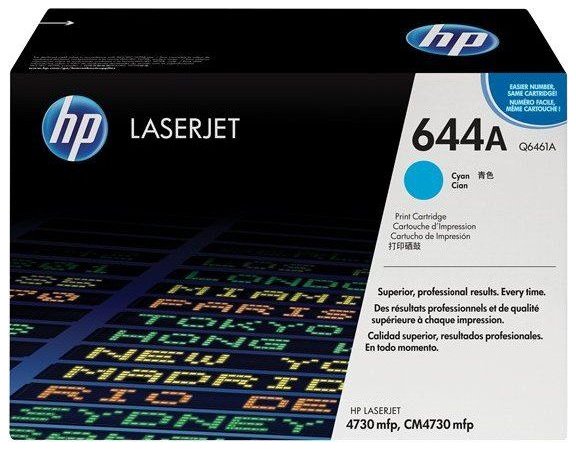 Oryginał Toner HP 644A do Color LaserJet CM4730 | 12 000 str. | cyan, opakowanie zastępcze