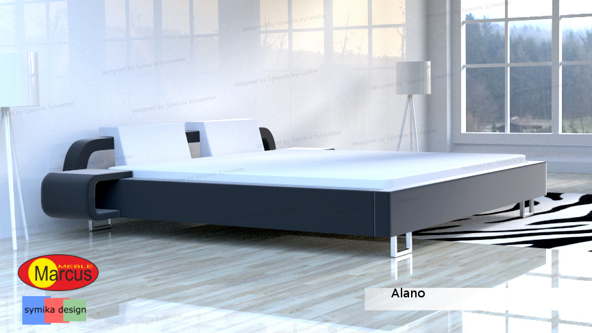 Łóżko do sypialni ALANO LED 100X200